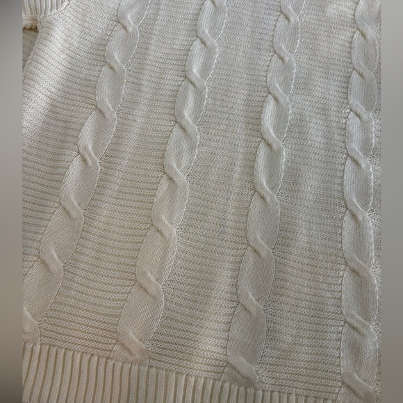 Collections Etc Cable Knit Long Sleeve Layering Cardigan Womens XL Cream 31” L - Picture 9 of 9